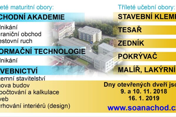 Dny otevřených dveří a přijímací zkoušky nanečisto