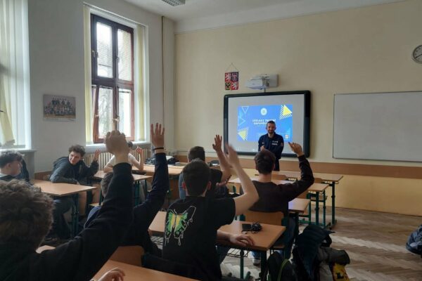 Studenti třetích ročníků na přednášce o&nbsp;trestní odpovědnosti